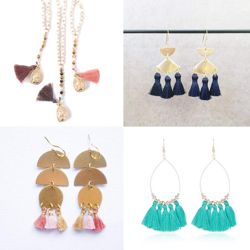 ALEXCRAFT Wholesale Mini Tassel Charms Tiny Short Cotton Thread Tassels Bulk for Crafts and Jewelry Making (95-100PCS - Image 2